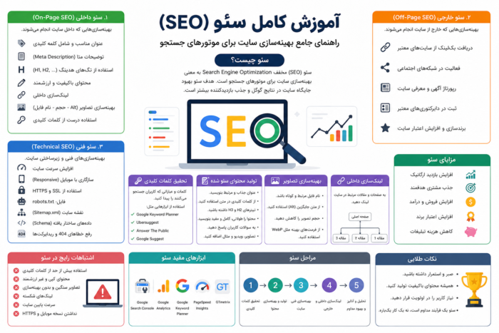 آموزش سئو (SEO) از صفر تا صد | راهنمای کامل برای مبتدی‌ها